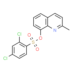 ChemSpider 2D Image | 2-Methyl-8-quinolinyl 2,4-dichlorobenzenesulfonate | C16H11Cl2NO3S