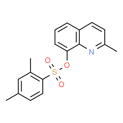 ChemSpider 2D Image | 2-Methyl-8-quinolinyl 2,4-dimethylbenzenesulfonate | C18H17NO3S