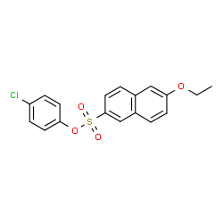 ChemSpider 2D Image | 4-Chlorophenyl 6-ethoxy-2-naphthalenesulfonate | C18H15ClO4S