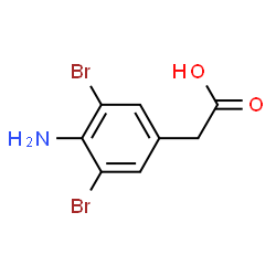 ChemSpider 2D Image | (4-Amino-3,5-dibromophenyl)acetic acid | C8H7Br2NO2