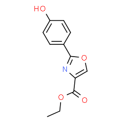 ChemSpider 2D Image | Ethyl 2-(4-hydroxyphenyl)oxazole-4-carboxylate | C12H11NO4