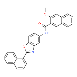 ChemSpider 2D Image | 3-Methoxy-N-[2-(1-naphthyl)-1,3-benzoxazol-5-yl]-2-naphthamide | C29H20N2O3