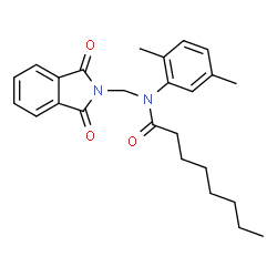 ChemSpider 2D Image | N-(2,5-Dimethylphenyl)-N-[(1,3-dioxo-1,3-dihydro-2H-isoindol-2-yl)methyl]octanamide | C25H30N2O3