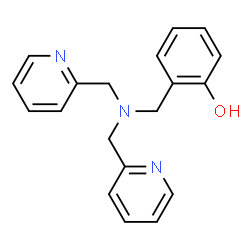 ChemSpider 2D Image | 2-{[Bis(2-pyridinylmethyl)amino]methyl}phenol | C19H19N3O