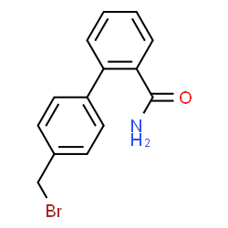 ChemSpider 2D Image | 4'-(Brommethyl)biphenyl-2-carboxamid | C14H12BrNO