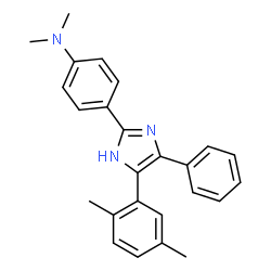 ChemSpider 2D Image | 4-[5-(2,5-Dimethylphenyl)-4-phenyl-1H-imidazol-2-yl]-N,N-dimethylaniline | C25H25N3