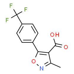 ChemSpider 2D Image | 3-Methyl-5-[4-(trifluoromethyl)phenyl]-1,2-oxazole-4-carboxylic acid | C12H8F3NO3