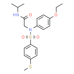 ChemSpider 2D Image | N~2~-(4-Ethoxyphenyl)-N-isopropyl-N~2~-{[4-(methylsulfanyl)phenyl]sulfonyl}glycinamide | C20H26N2O4S2