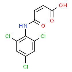 ChemSpider 2D Image | (2Z)-4-Oxo-4-[(2,4,6-trichlorophenyl)amino]-2-butenoic acid | C10H6Cl3NO3