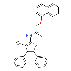 ChemSpider 2D Image | N-(3-Cyano-4,5-diphenyl-2-furyl)-2-(1-naphthyloxy)acetamide | C29H20N2O3
