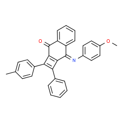 ChemSpider 2D Image | (8E)-8-[(4-Methoxyphenyl)imino]-2-(4-methylphenyl)-1-phenylcyclobuta[b]naphthalen-3(8H)-one | C32H23NO2