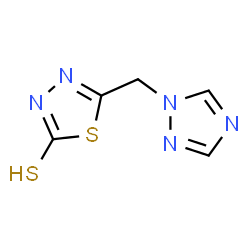 ChemSpider 2D Image | 5-(1H-1,2,4-Triazol-1-ylmethyl)-1,3,4-thiadiazole-2(3H)-thione | C5H5N5S2