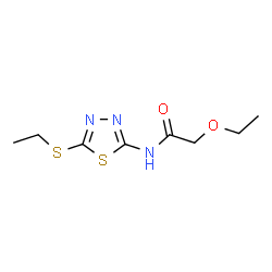 ChemSpider 2D Image | 2-Ethoxy-N-[5-(ethylsulfanyl)-1,3,4-thiadiazol-2-yl]acetamide | C8H13N3O2S2