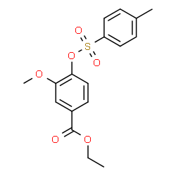 ChemSpider 2D Image | Ethyl 3-methoxy-4-{[(4-methylphenyl)sulfonyl]oxy}benzoate | C17H18O6S