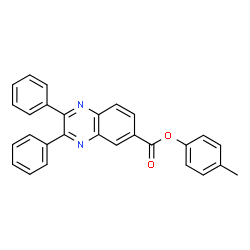 ChemSpider 2D Image | 4-Methylphenyl 2,3-diphenyl-6-quinoxalinecarboxylate | C28H20N2O2
