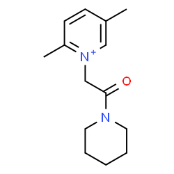 ChemSpider 2D Image | 2,5-Dimethyl-1-[2-oxo-2-(1-piperidinyl)ethyl]pyridinium | C14H21N2O