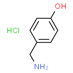 ChemSpider 2D Image | 4-(Aminomethyl)phenol hydrochloride (1:1) | C7H10ClNO