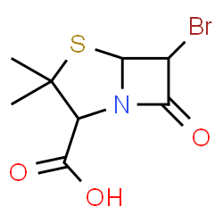 ChemSpider 2D Image | 6-Bromo-3,3-dimethyl-7-oxo-4-thia-1-azabicyclo[3.2.0]heptane-2-carboxylic acid | C8H10BrNO3S