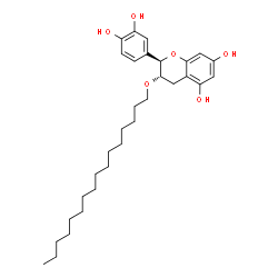 ChemSpider 2D Image | (2R,3S)-2-(3,4-Dihydroxyphenyl)-3-(hexadecyloxy)-5,7-chromanediol | C31H46O6