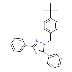 ChemSpider 2D Image | 1-(4-tert-Butyl-benzyl)-3,5-diphenyl-1H-[1,2,4]triazole | C25H25N3