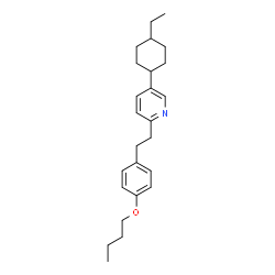 ChemSpider 2D Image | 2-[2-(4-Butoxyphenyl)ethyl]-5-(4-ethylcyclohexyl)pyridine | C25H35NO