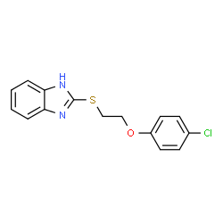 ChemSpider 2D Image | 2-{[2-(4-Chlorophenoxy)ethyl]sulfanyl}-1H-benzimidazole | C15H13ClN2OS