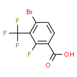 ChemSpider 2D Image | 4-Bromo-2-fluoro-3-(trifluoromethyl)benzoic acid | C8H3BrF4O2