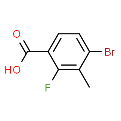 ChemSpider 2D Image | 4-Bromo-2-fluoro-3-methylbenzoic acid | C8H6BrFO2