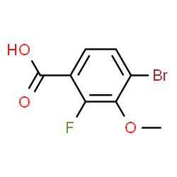 ChemSpider 2D Image | 4-Bromo-2-fluoro-3-methoxybenzoic acid | C8H6BrFO3