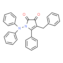ChemSpider 2D Image | 4-Benzyl-1-(diphenylamino)-5-phenyl-1H-pyrrole-2,3-dione | C29H22N2O2