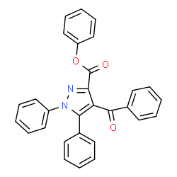 ChemSpider 2D Image | Phenyl 4-benzoyl-1,5-diphenyl-1H-pyrazole-3-carboxylate | C29H20N2O3