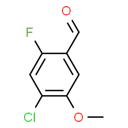 ChemSpider 2D Image | 4-Chloro-2-fluoro-5-methoxybenzaldehyde | C8H6ClFO2