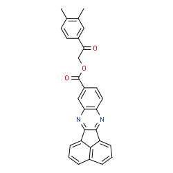 ChemSpider 2D Image | 2-(3,4-Dimethylphenyl)-2-oxoethyl acenaphtho[1,2-b]quinoxaline-9-carboxylate | C29H20N2O3