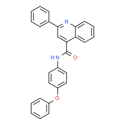 ChemSpider 2D Image | N-(4-Phenoxyphenyl)-2-phenyl-4-quinolinecarboxamide | C28H20N2O2