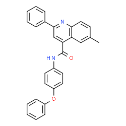ChemSpider 2D Image | 6-Methyl-N-(4-phenoxyphenyl)-2-phenyl-4-quinolinecarboxamide | C29H22N2O2