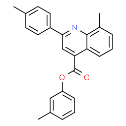 ChemSpider 2D Image | 3-Methylphenyl 8-methyl-2-(4-methylphenyl)-4-quinolinecarboxylate | C25H21NO2