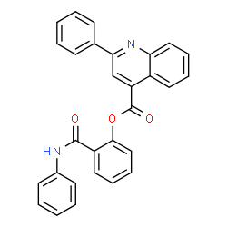 ChemSpider 2D Image | 2-(Phenylcarbamoyl)phenyl 2-phenyl-4-quinolinecarboxylate | C29H20N2O3