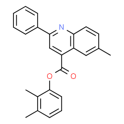 ChemSpider 2D Image | 2,3-Dimethylphenyl 6-methyl-2-phenyl-4-quinolinecarboxylate | C25H21NO2