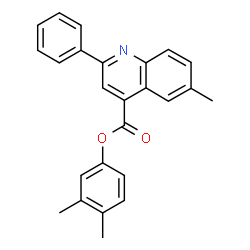 ChemSpider 2D Image | 3,4-Dimethylphenyl 6-methyl-2-phenyl-4-quinolinecarboxylate | C25H21NO2