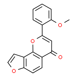 ChemSpider 2D Image | 2-(2-Methoxyphenyl)-4H-furo[2,3-h]chromen-4-one | C18H12O4