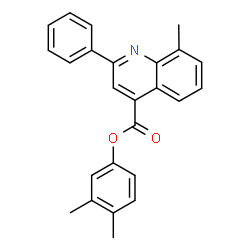 ChemSpider 2D Image | 3,4-Dimethylphenyl 8-methyl-2-phenyl-4-quinolinecarboxylate | C25H21NO2