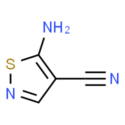 ChemSpider 2D Image | 5-Amino-1,2-thiazole-4-carbonitrile | C4H3N3S