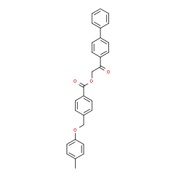 ChemSpider 2D Image | 2-(4-Biphenylyl)-2-oxoethyl 4-[(4-methylphenoxy)methyl]benzoate | C29H24O4