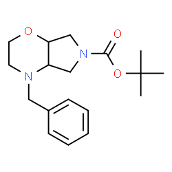 ChemSpider 2D Image | tert-butyl 4-benzyl-octahydropyrrolo[3,4-b]morpholine-6-carboxylate | C18H26N2O3