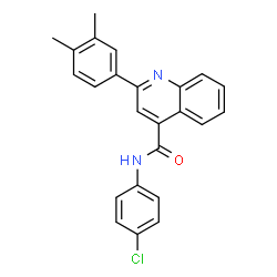 ChemSpider 2D Image | N-(4-Chlorophenyl)-2-(3,4-dimethylphenyl)-4-quinolinecarboxamide | C24H19ClN2O