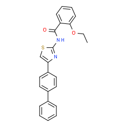 ChemSpider 2D Image | N-[4-(4-Biphenylyl)-1,3-thiazol-2-yl]-2-ethoxybenzamide | C24H20N2O2S