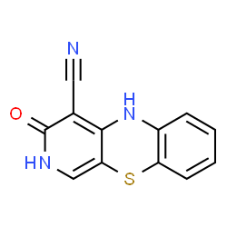 ChemSpider 2D Image | 3-Oxo-3,5-dihydro-2H-pyrido[3,4-b][1,4]benzothiazine-4-carbonitrile | C12H7N3OS