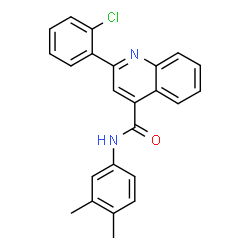 ChemSpider 2D Image | 2-(2-Chlorophenyl)-N-(3,4-dimethylphenyl)-4-quinolinecarboxamide | C24H19ClN2O