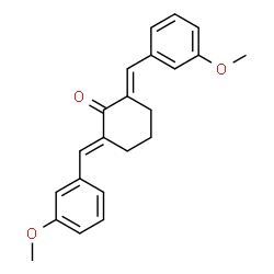 ChemSpider 2D Image | (2E,6E)-2,6-Bis(3-methoxybenzylidene)cyclohexanone | C22H22O3