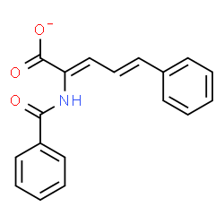 ChemSpider 2D Image | (2Z,4E)-2-(Benzoylamino)-5-phenyl-2,4-pentadienoate | C18H14NO3